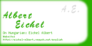 albert eichel business card